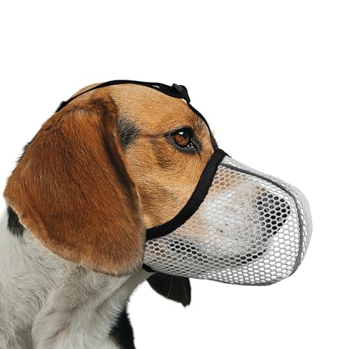 JOYPAWS Maulkorb für Hunde, atmungsaktiv, weich, für kleine bis mittelgroße Hunde, verhindert Bellen und Beißen, Kauen, reflektierender und verstellbarer Korbmaulkorb mit Luftnetz, für Schnauzer, JOYPAWS Maulkorb für Hunde, atmungsaktiv, weich, für kleine bis mittelgroße Hunde, verhindert Bellen und Beißen, Kauen, reflektierender und verstellbarer Korbmaulkorb mit Luftnetz, für Schnauzer, von JOYPAWS