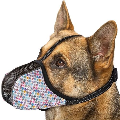 JOYPAWS Maulkorb für Hunde extra großer Rassen, um Beißen, Kauen und Bellen zu verhindern, weicher Air-Mesh-Maulkorb, reflektierend, verstellbar, vollständige Abdeckung, Hunde-Mundschutz für von JOYPAWS