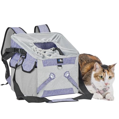 JOYTUTUS 3-in-1 Haustiertransportkorb, Hunde Katzen Autositz, Haustier-Rucksack mit it zusätzlichen Taschen Sicherheitsverschlüssen für Hunde und Katzen, Komfortabler Transport für Ihr Haustier von JOYTUTUS