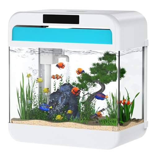 Aquarium-Aquarium mit einstellbarer 3-farbiger Beleuchtung, 3-in-1-Pumpe mit Filterung, Sauerstoffversorgung, Wasserzirkulation, Dreifach-Funktion, HD-Schwimmglas, auslaufsicherer, verdickter Boden Aquarium-Aquarium mit einstellbarer 3-farbiger Beleuchtung, 3-in-1-Pumpe mit Filterung, Sauerstoffversorgung, Wasserzirkulation, Dreifach-Funktion, HD-Schwimmglas, auslaufsicherer, verdickter Boden von JPHYLL