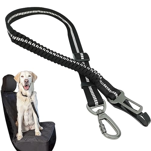 2 Pcs Hundeauto-Sicherheitsgurte für große Hunde, Verstellbare Sicherheitsgurtleine für Hunde, Reflektierendes Hundegeschirr für Auto/LKW/Reisen, Reisezubehör für mittelgroße und große Hunde von JPSDOWS