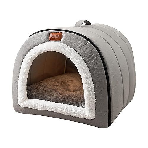Hundehütte für den Innenbereich | Tragbare Katzenbetten mit abnehmbarem Design,Haustierbetten für den Innen- und Außenbereich für Hunde, Kätzchen und kleine Haustiere, gemütlicher Unterschlupf von JPSDOWS