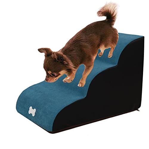 Hundetreppen, Hundetreppen für Hochbetten, weicher Schaumstoff, 3 Stufen, zum Klettern für Hunde - Treppen und Stufen für Haustiere und Katzen von JPSDOWS