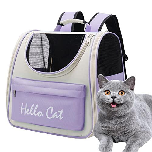 JPSDOWS Katzen-Wanderrucksack, Faltbarer Katzenrucksack, Hundereisetasche mit Tragegriff für kleine Hunde, Kitty, Sommer, atmungsaktiv und wasserdicht von JPSDOWS