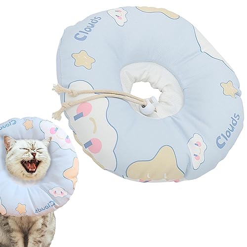 Katzenkegelhalsband - Flexibler wasserdichter Katzenhalskegel,Anti-Beißen, Kratzen, Lecken, Kätzchen-Kegel, Wolken-Katzenkegel, weiches Halsband für Haustiere, Katzen, Welpen, kleine Hunde von JPSDOWS