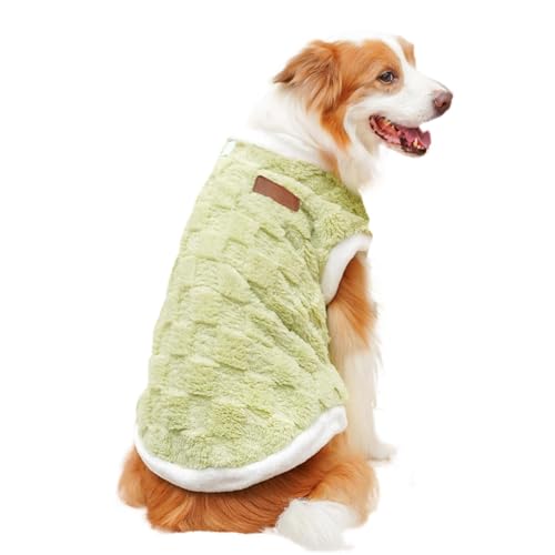 Mittlerer Hundepullover,Hundewinterjacke,Hund Winterpullover Plüsch - Warme Hunde-Winterweste, Katzenkleidung für kaltes Wetter, Haustierbekleidung für große Hunde von JPSDOWS