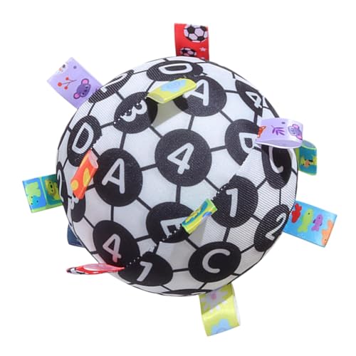 Weicher sensorischer Ball, sensorischer Ball aus Stoff - Interaktiver Ball zur sensorischen Entwicklung mit Rassel | Hochkontrastierendes Lernspielzeug mit Etiketten, Greifspielzeug für Kinder im Alte von JPSDOWS