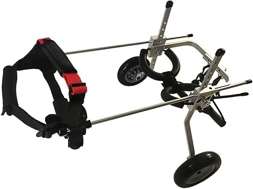 Hunderollstühle für behinderte Hinterbeine, Haustierwagen, Hunderadsitz, Rehabilitation der Hinterbeine für kleine bis große Hunde, Walkin Wheels Help Em Up Harness (Größe: XS) von JQQJZLC