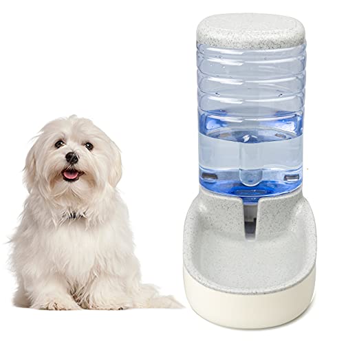 JQTOP Automatischer Futterspender für Katzen, Hunde, Wasserspender, Katzenfutterspender, 3,8 l, Haustierfutterspender, Set mit 1 x Wasserbrunnen und 1 x Futterspender, automatischer Futterspender für Katzen, Hunde, Kätzchen von JQTOP