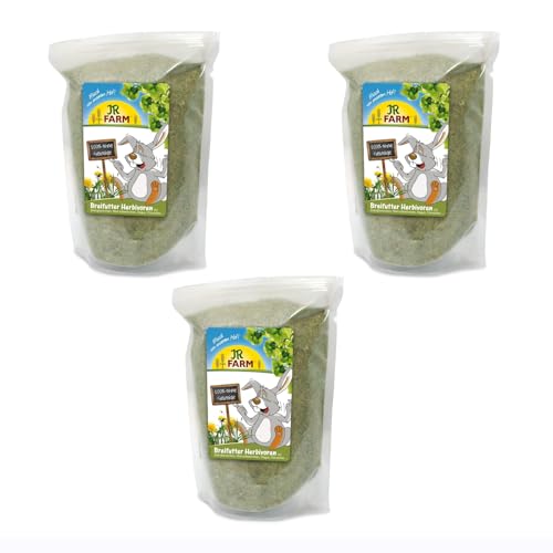 JR FARM Breifutter für Herbivoren | 3er Pack | 3 x 200 g | Ergänzungsfuttermittel für Zwergkaninchen, Meerschweinchen, Chinchillas und Degus | Bei Zahnproblemen und Krankheit von JR Farm