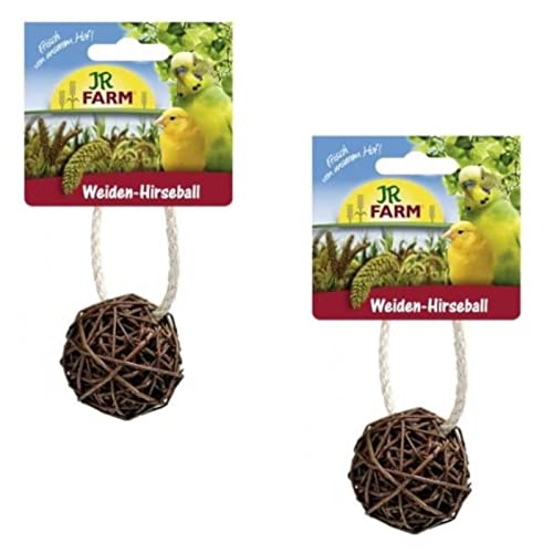 JR Farm Birds Weiden-Hirseball - Ergänzungsfuttermittel für Ziervögel - Doppelpack - 2 x 25 g von JR Farm