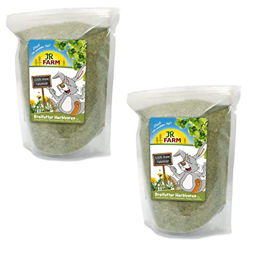 JR FARM Breifutter für Herbivoren | Doppelpack | 2 x 200 g | Ergänzungsfuttermittel für Zwergkaninchen, Meerschweinchen, Chinchillas und Degus | Bei Zahnproblemen und Krankheit von JR Farm