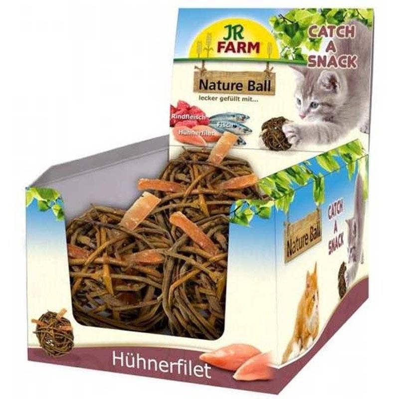 JR Farm Cat Nature-Ball Hühnerfilet 15 g (206,00 € pro 1 kg) von JR Farm