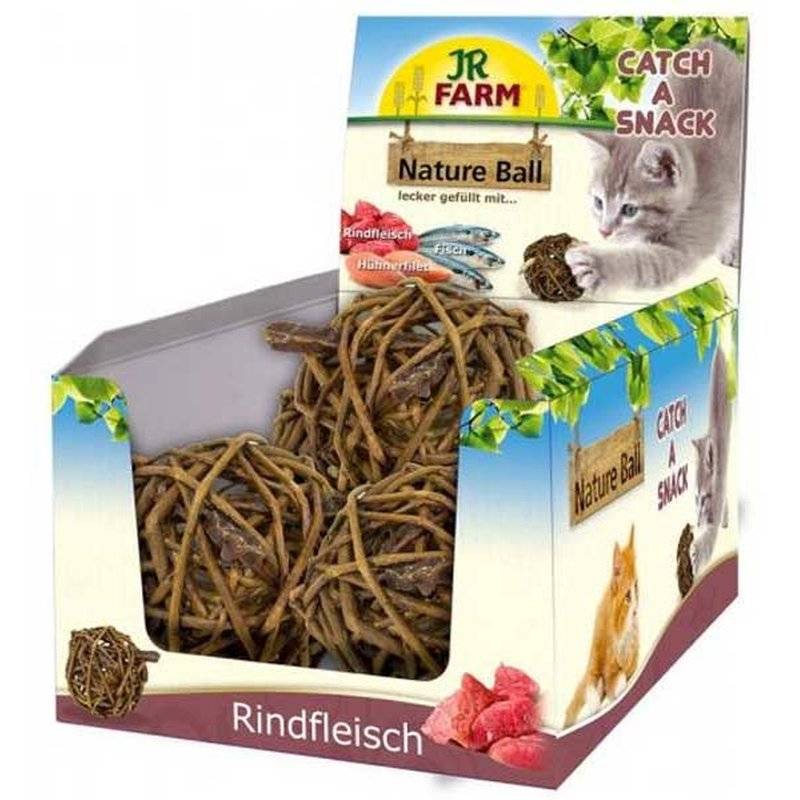 JR Farm Cat Nature-Ball Rindfleisch 15 g (206,00 € pro 1 kg) von JR Farm