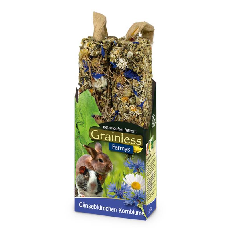 JR Farm Nagersnack Grainless Farmys Gänseblümchen-Kornblume 140g von JR Farm