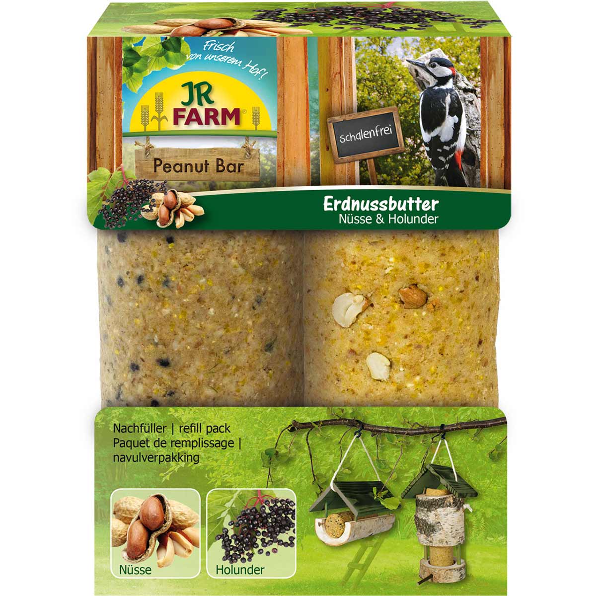 JR Farm Peanut Bar 2er Pack Nüsse & Holunder 700g von JR Farm