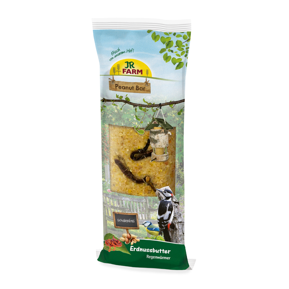 JR Farm Peanut Bar Schalenfrei 350 g - Erdnussbutter Regenwürmer JR Farm Peanut Bar Schalenfrei 350 g - Erdnussbutter Regenwürmer von JR Farm