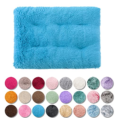 JRUI Hundekissen Grosse Hunde Flauschig, Super Warme Hundebett Maschinenwaschbar L 80X55cm für große, mittelgroße Hunde, Super Weiches Hundematte, Hundekorb Anti-Rutsch, Blau von JRUI