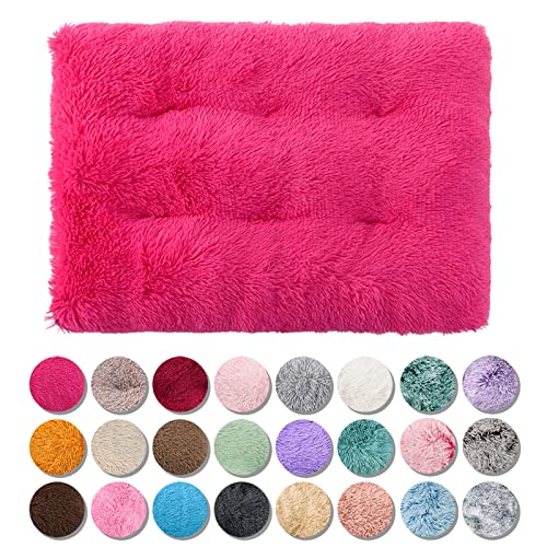 JRUI Hundekissen Grosse Hunde Flauschig, Super Warme Hundebett Maschinenwaschbar L 80X55cm für große, mittelgroße Hunde, Super Weiches Hundematte, Hundekorb Anti-Rutsch, Rose von JRUI