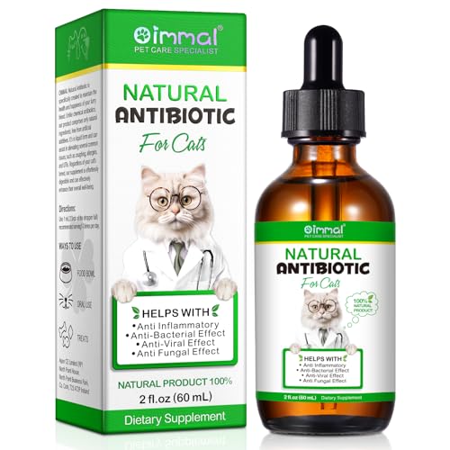 JSBNQRMZ Natürliche Antibiotika für Katzen,60ml Katzen-Antibiotika-Cat Multivitamin ist antibakterielle,unterstützt das Immunsystem und Katzen Allergie Relief,Gesundheit liefert Katzen Antibiotika von JSBNQRMZ