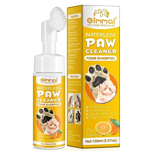 JSBNQRMZ Pfotenreiniger für Hunde und Katzen, 150 ml, saubere Pfoten, kein Ausspülen, schäumender Reiniger, Hundepfotenbürste, Reisefreundlicher Pfotenreiniger für Hunde, schlammige Pfoten unterwegs von JSBNQRMZ