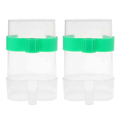 2-Pack Dispenser Käfig Automatische Tränke Feeder Sittich Käfig Zubehör Lebensmittel Behälter Unordnung von JSGHGDF