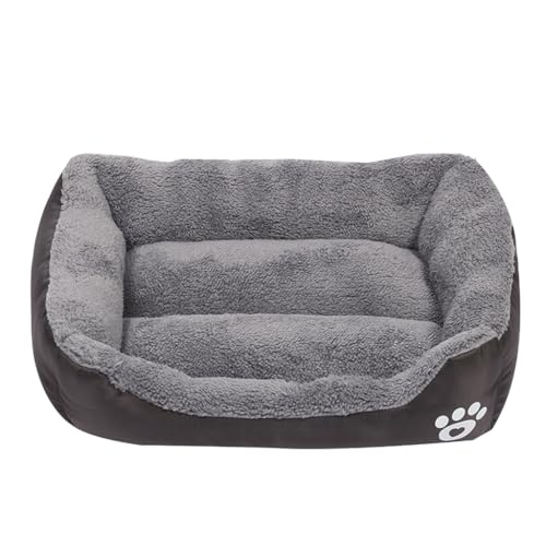 JSGHGDF Haustierbett mit pelzigem Kissen, weich und schön, Hundekorb, Hundesofa, pelziges Kissen, Nest für Welpen von JSGHGDF