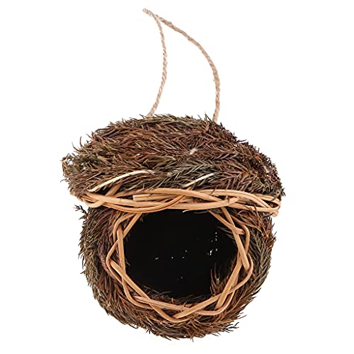 Vogelnest Gras Vogel Outdoor Hängende Naturfaser Vogelhaus Kanarienvögel Nest Haus Vogelversteck von JSGHGDF