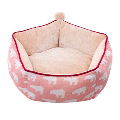 for Creative Pentagonal Plush Pet Nest Warm Lovely Dog House for Cat Litter Pet von JSGHGDF