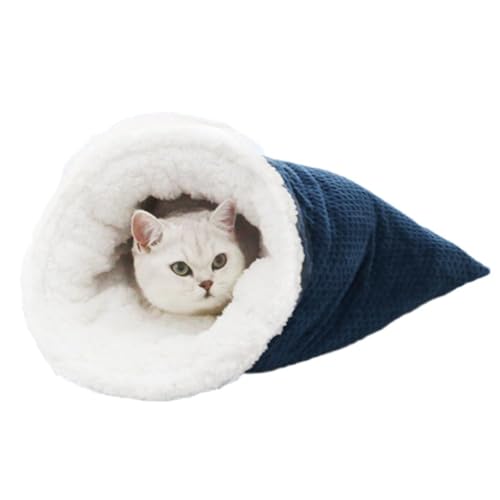 Bett Fleece gefüttert Winterschlafsack für Katzen Weicher Plüsch Schlafzone für Katzen Waschbar Bett Hunde Warm Mini Höhle Kuschelhöhle Halbgeschlossen Knistersack Donut 360° Bettsack 360° ba Hund von JSNKJLMN