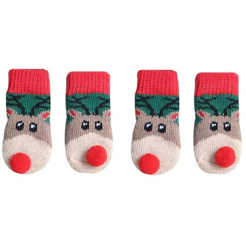 Hundesocken, Pfotenschutz, Weihnachtsstrumpf für Hunde und Katzen, weiche Hundesocken, Boden für Hartholz, Größe L/M/S, Weihnachtsdekoration, Hartholzsocken und Haustierstiefel, rutschfeste Füße, von JSNKJLMN