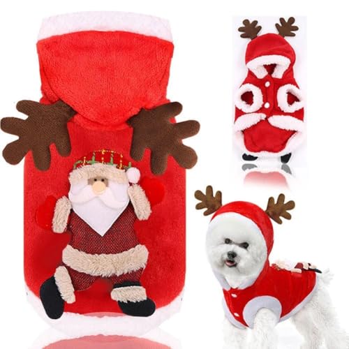 Weihnachtskleidung für Haustiere, Weihnachtsmann-Hundekostüm, Weihnachten, Haustierkleidung, Cosplay, Katzen, Verkleiden, Hunde, Party-Kostüme von JSNKJLMN