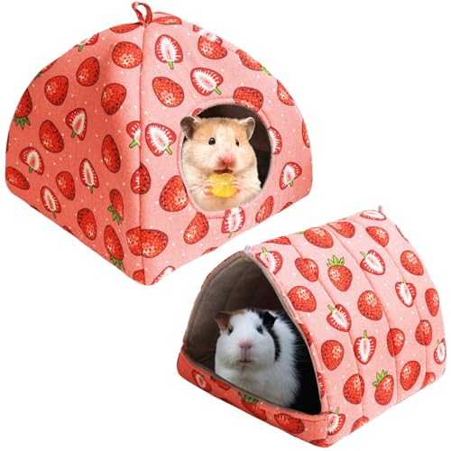 JSPYFITS Meerschweinchenversteck 2 Stück Bienbee Kaninchenbett mit Meerschweinchenhaus, Meerschweinchen-Spielzeug-Set, Meerschweinchenhaus, Kaninchenversteck Meerschweinchen-Zubehör für Hamster, von JSPYFITS