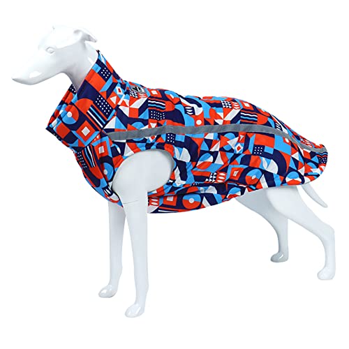 JSSEVN Wasserdichter Hundemantel Warme Jacken Reflektierend Hundemantel Geschirr Loch Outfits Winterkleidung Haustier Schneefest Anzug Rose Rot L von ＪＳＳＥＶＮ