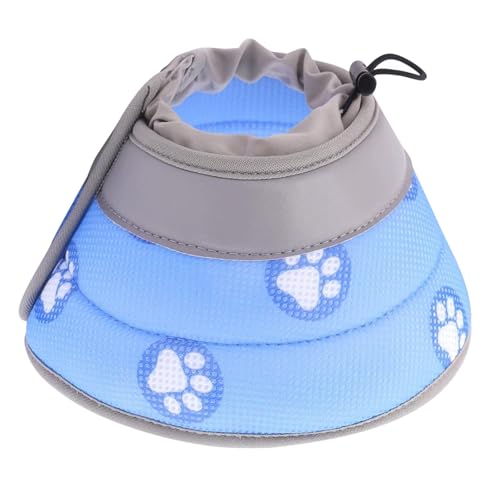 JSTHHTT Halskrause Katze, Einstellbarer Halskrause Katze Halsband, Wasserabweisend, Faltbaren Weicher Schutzkragen Katze Katzenkragen, Wiederherstellung Halsband Weich Katze Schutzkragen (Blau, S) von JSTHHTT