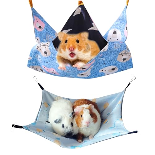 JSTHHTT Kleintierbetten - Kuschelhöhle Meerschweinchen, Hamster Hängematte, Chinchilla Zubehör - 34 * 34cm - Meerschweinchen Bett & Hängematte - Ratten Zubehör - Zwerghamster Zubehör-Sommer von JSTHHTT