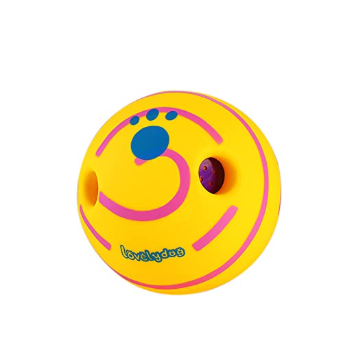 JTBDWOSK 2, Hundespielzeug rollt Soundball, quietschende Hundebälle Latex Hunde Quietsche Spielzeug Weiche Federnde Fetch Bälle für mittlere kleine Haustiere Interaktives Spiel von JTBDWOSK