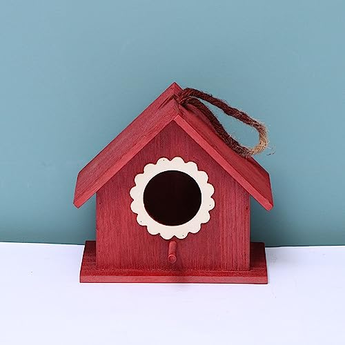 JTBDWOSK Holz Bird House Mini Hängende Vogelhaus Vögel Lebensmittel Feeder Unfinished Blackhouses Gartendekoration,b von JTBDWOSK