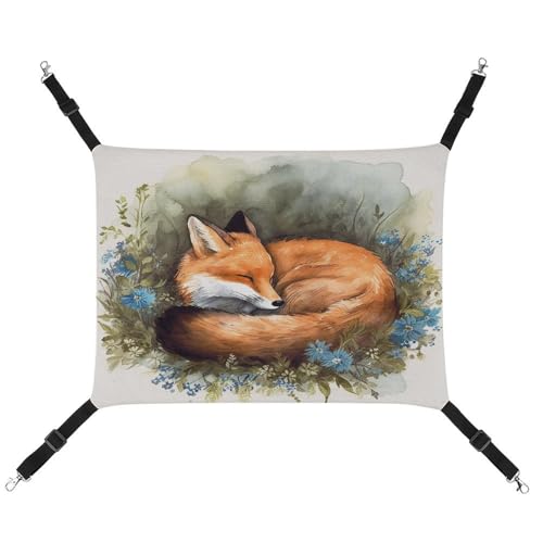 JTKBNVM A Sleeping Fox Cat Hammock Pet Hammock Frettchen Hammock Cat Hammock for Large Cats Hamster Hammock Soft Hanging Bed Cat Hammock Hanging Cat Hammock Bed von JTKBNVM