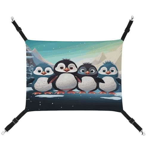 JTKBNVM Five Cute Penguins Cat Hammock Pet Hammock Frettchen Hammock Cat Hammock for Large Cats Hamster Hammock Soft Hanging Bed Cat Hammock Hanging Cat Hammock Bed von JTKBNVM