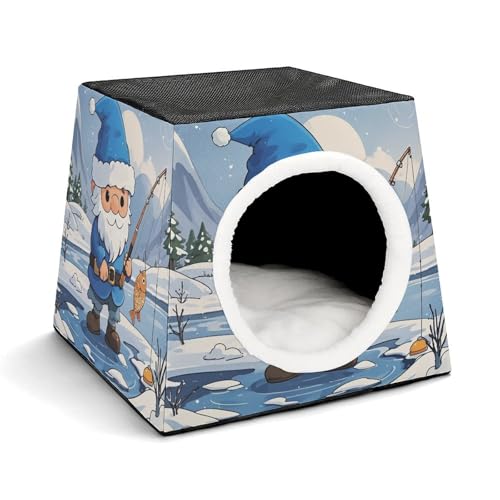 Capsule Pet Waterloo Fishing by The River Printed Foldable Dog House Cat Cave Soft Kitten Bed Warm Rabbit Nest Chinchillas Hideout for Indoor Small and Medium Animal von JTKLQBN