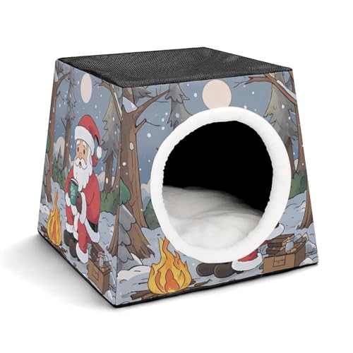 Capsule Pet Waterloo Light A Fire in the Wild Printed Foldable Dog House Cat Cave Soft Kitten Bed Warm Rabbit Nest Chinchillas Hideout for Indoor Small and Medium Animal von JTKLQBN