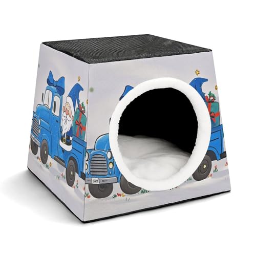 Capsule Pet Waterloo Trucks Delivering Gifts Printed Foldable Dog House Cat Cave Soft Kitten Bed Warm Rabbit Nest Chinchillas Hideout for Indoor Small and Medium Animal von JTKLQBN