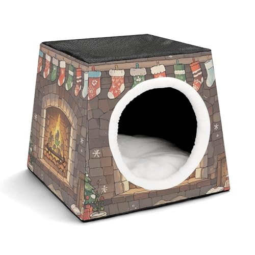 Capsule Pet Waterloo Waiting for Gifts Printed Foldable Dog House Cat Cave Soft Kitten Bed Warm Rabbit Nest Chinchillas Hideout for Indoor Small and Medium Animal von JTKLQBN