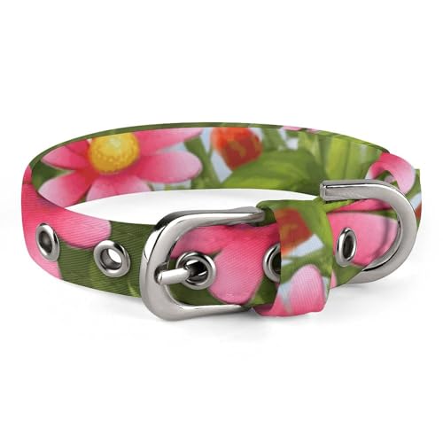 Halsband für Hunde, niedlich, Welpen, Cartoon, Marienkäfer, Blume, Hunde, Halsbänder für mittelgroße Hunde, kleine Hunde, weiches Halsband für Haustiere, mit verstellbarer Schnalle von JTKLQBN