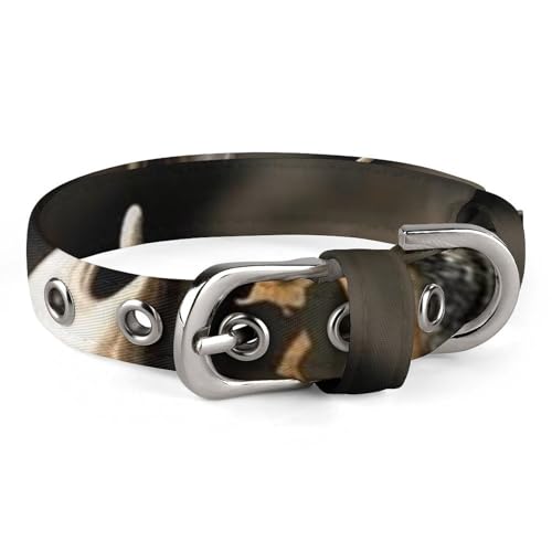 Hundehalsband, niedliches Welpenhalsband, Camouflage, Hirsch, Hundehalsband für mittelgroße Hunde, kleine Hunde, weiches Katzenhalsband, Haustierhalsband mit verstellbarer Schnalle, 20 - 26 cm von JTKLQBN