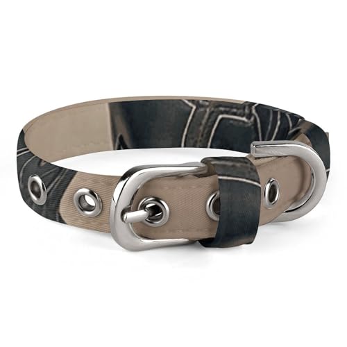 Hundehalsband, niedliches Welpenhalsband, Cowboy-Hut, Westernstiefel, Hundehalsband für mittelgroße Hunde, kleine Hunde, weiches Katzenhalsband, Haustierhalsband mit verstellbarer Schnalle, 20 - 26 cm von JTKLQBN