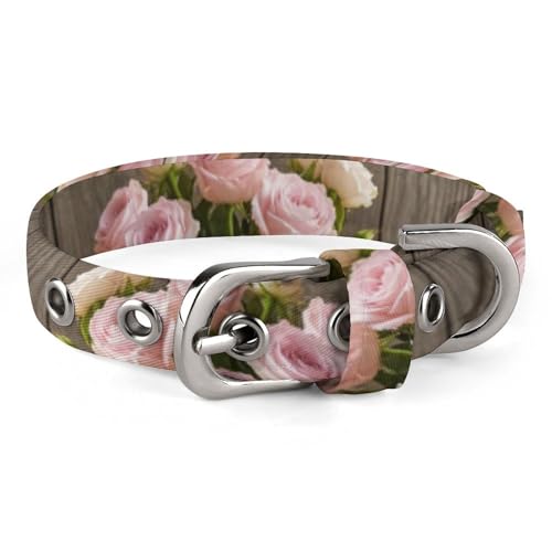 Hundehalsband, niedliches Welpenhalsband, Kerzen, schöne Blumen, Hundehalsband für mittelgroße Hunde, kleine Hunde, weiches Katzenhalsband, Haustierhalsband mit verstellbarer Schnalle, 20 - 26 cm von JTKLQBN