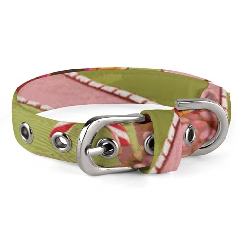 Hundehalsband, süßes Welpenhalsband, Candy Land, Hundehalsband für mittelgroße Hunde, kleine Hunde, weiches Katzenhalsband, Haustierhalsband mit verstellbarer Schnalle, 20 - 26 cm von JTKLQBN