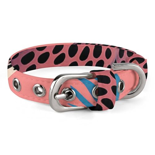 Hundehalsband Nette Welpen Halsbänder Minimalistischen Stil Leopard Halsbänder für Medium Hunde Kleine Hund Kragen Weiche Katze Halsband Haustier Halsband mit Verstellbarer Schnalle 17,9 ~ 25,9 von JTKLQBN